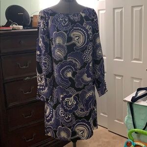Cobalt blue paisley dress